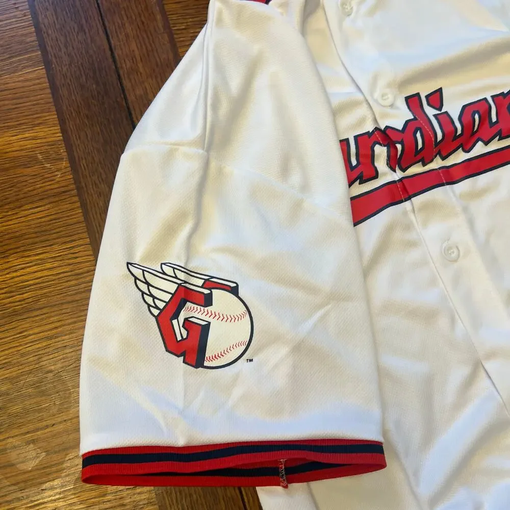 Cleveland Guardians Hunter Gaddis Jersey XL White Button Up Baseball MLB New 33 - Picture 11 of 13
